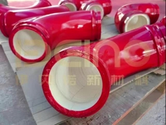 ইন্ডাস্ট্রিয়াল সিরামিক স্লাইভ আস্তরণের পাইপ অ্যান্টি-ওয়ার অ্যালুমিনিয়াম সিরামিক আস্তরণের